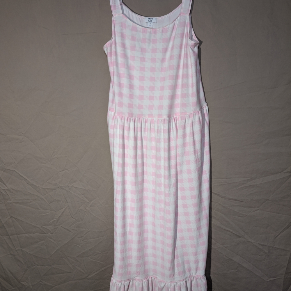 Crown & Ivy Pink Plaid Sleeveless Nightgown